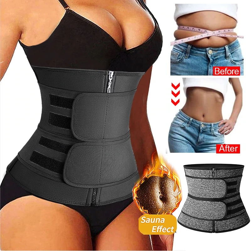 Sauna Sweat Belt Sweat to Lose Weight Woman Postpartum Waist Trainer  Slimming Sheath Woman Flat Belly