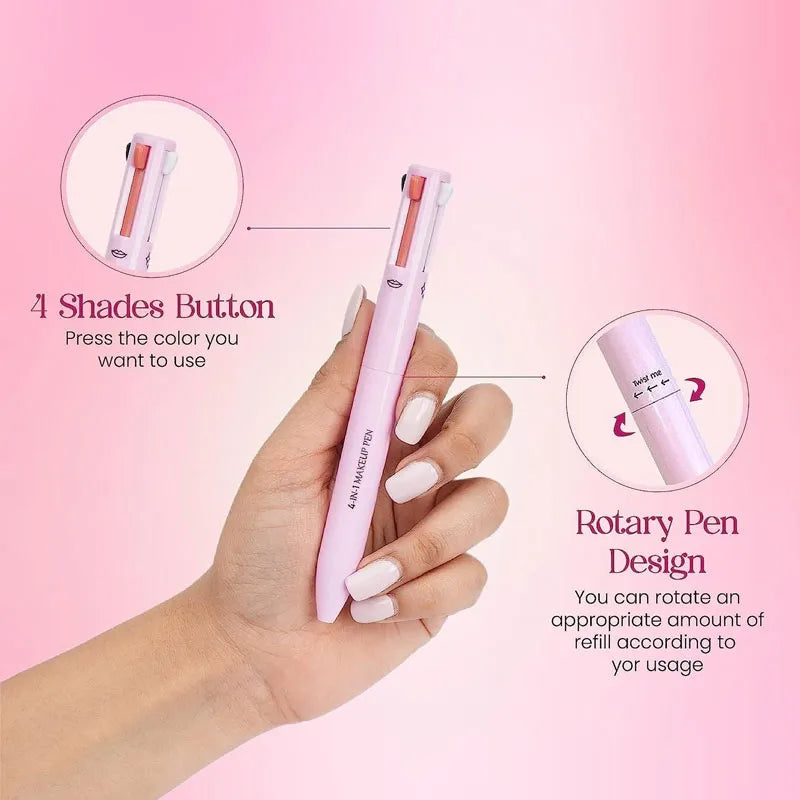Pen - Eye Liner Brow, Lip Liner, Highlighter - Waterproof Makeup Pen 4 in 1 Makeup