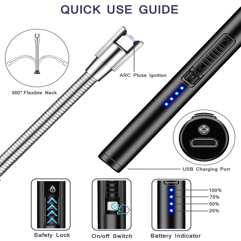 Rechargeable Arc Lighter For Kitchen