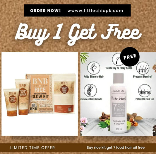 Illuminate Your Skin with the BNB Rice Glow Kit: Get Havelyn 7 Food Hair Oil Free!