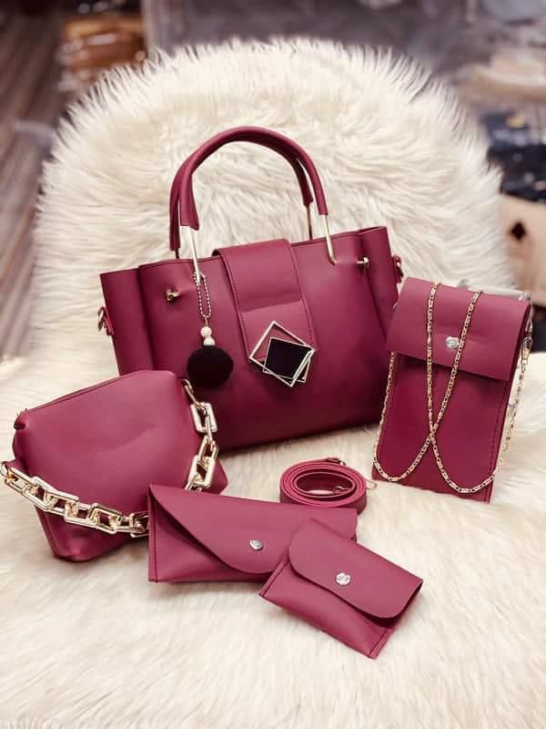 5 Pcs luxury leather handbag set