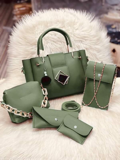 5 Pcs luxury leather handbag set