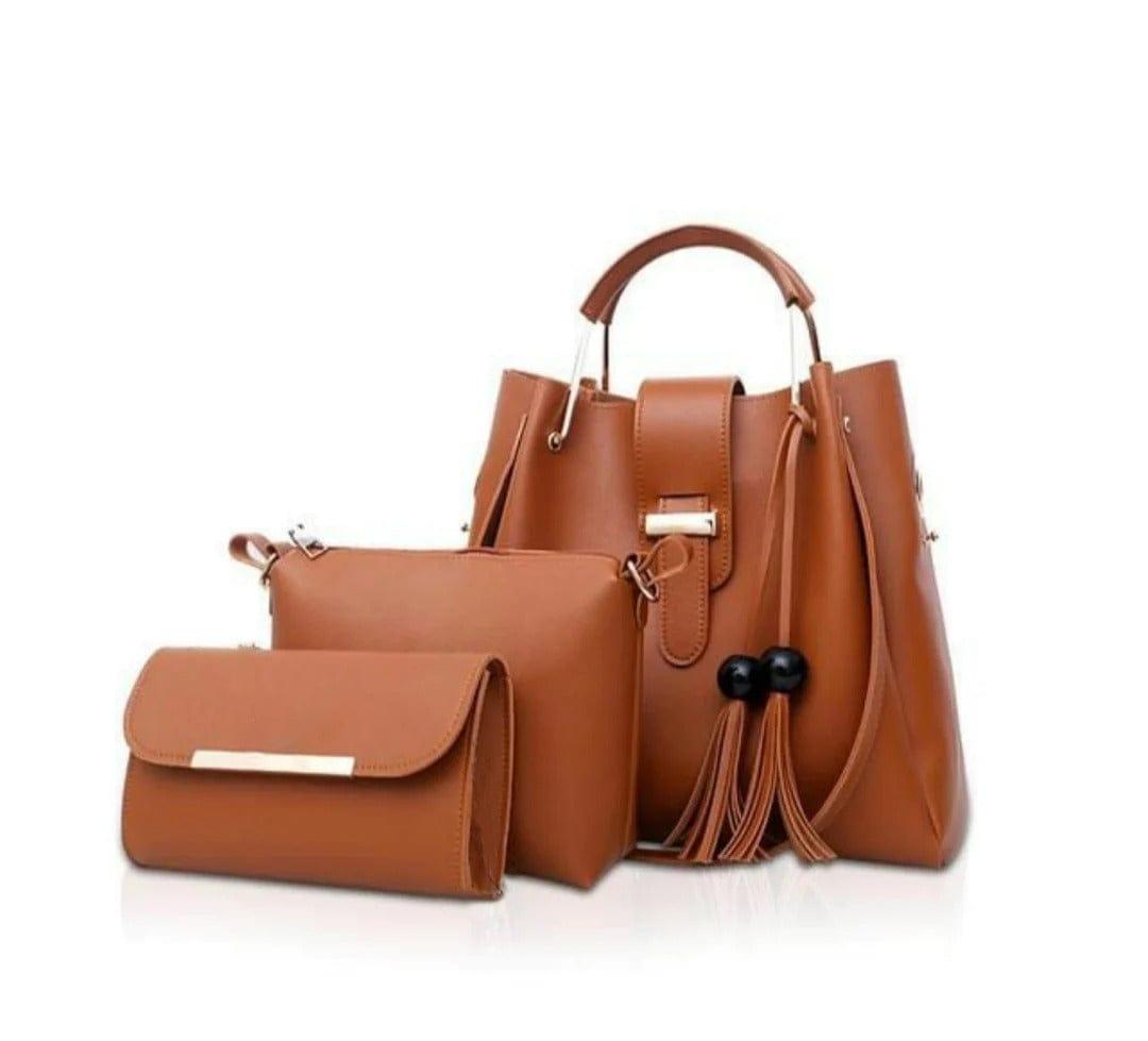 3pcs womens leather handbag