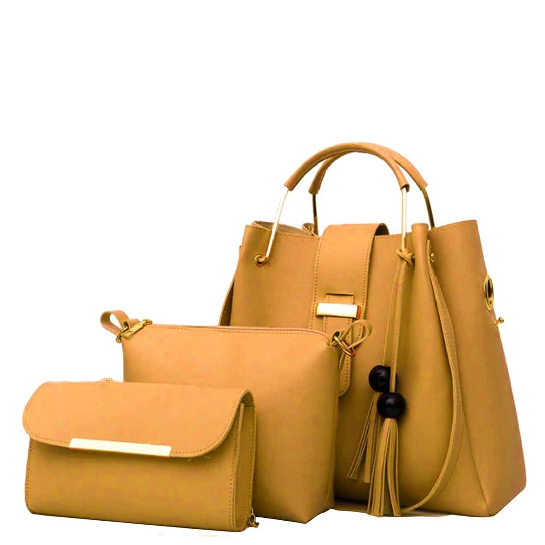 3pcs womens leather handbag