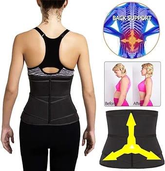 Zipper slimming belt