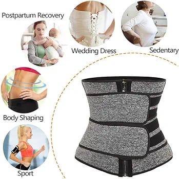 Zipper slimming belt