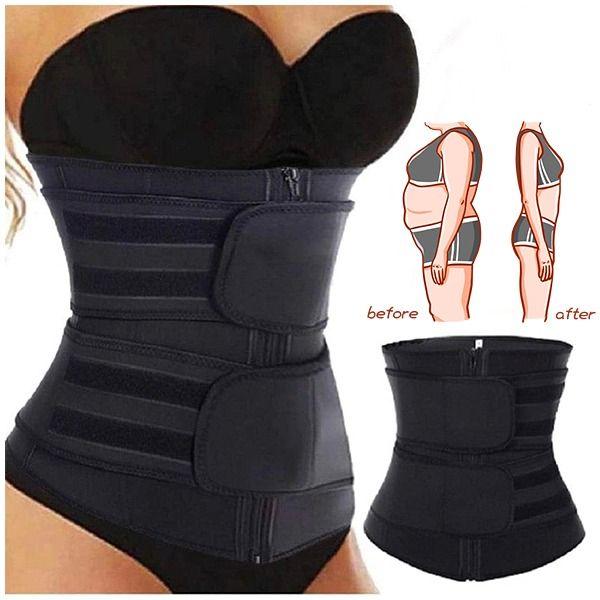 Zipper slimming belt