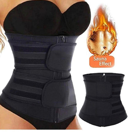 Zipper slimming belt