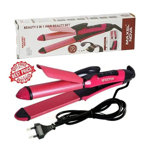 2 In 1 Hair Straighter & Curler