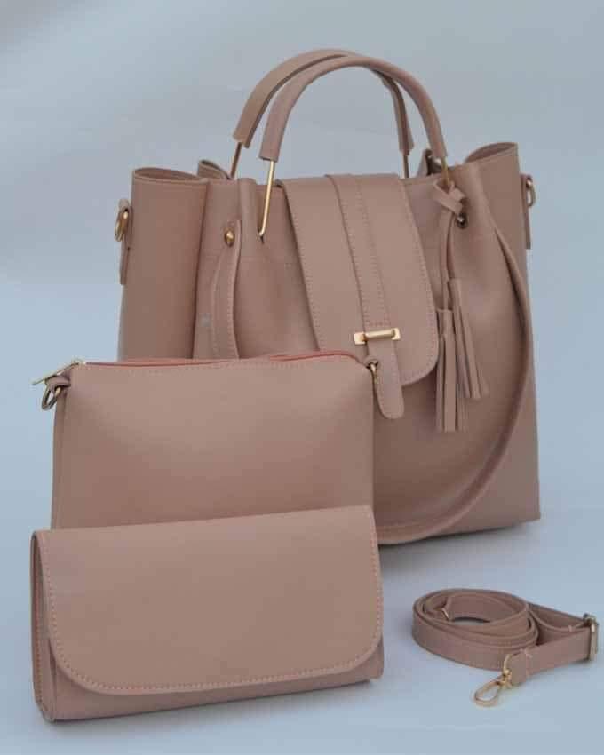 3pcs womens leather handbag