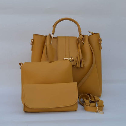 3pcs womens leather handbag