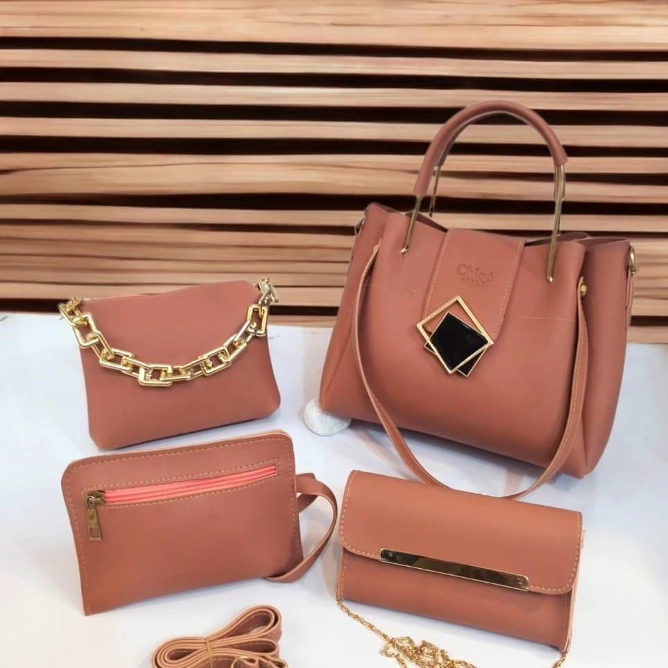 4 PCs women premium quality bags set