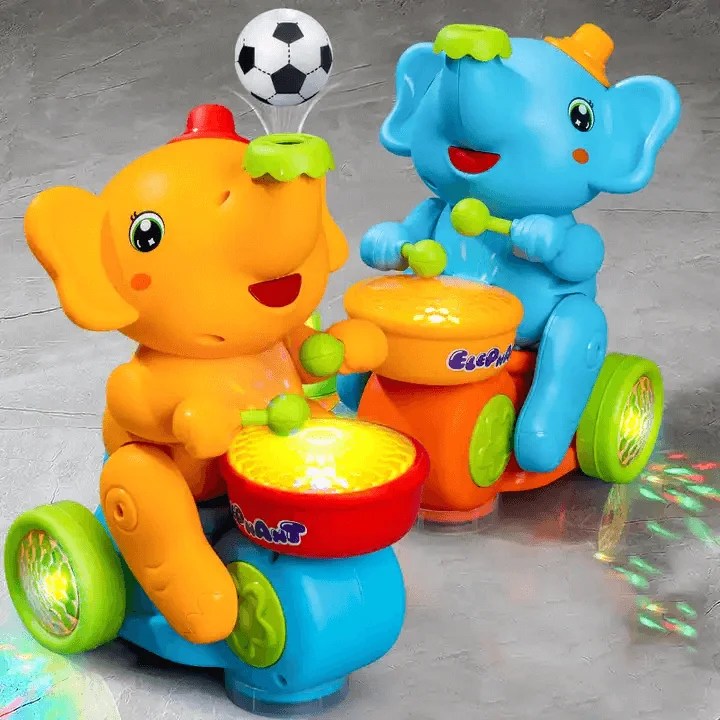 Musical Ball Blowing Elephant Drum Toy | Interactive Beating Drum for Kids