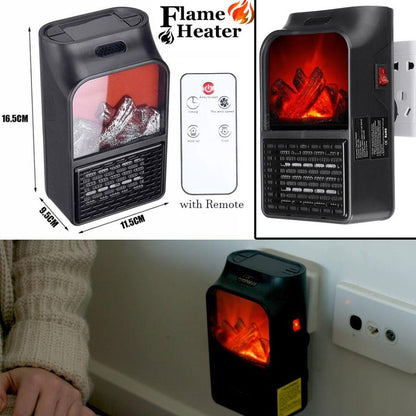 Mini Electric Flame Heater Portable Fireplace