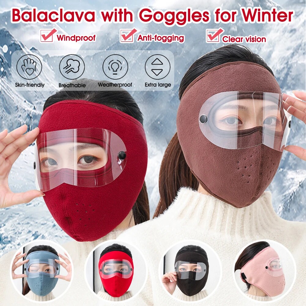 Unisex Winter Warm Mask Face Shield Anti Fog