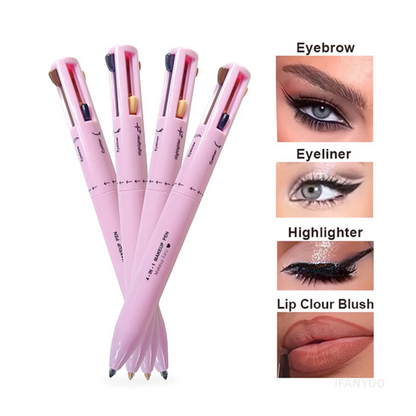 Pen - Eye Liner Brow, Lip Liner, Highlighter - Waterproof Makeup Pen 4 in 1 Makeup