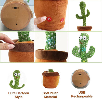 Rechargeable Dancing Cactus With Lights Music And TalkBack