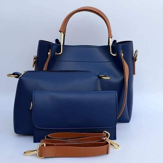 CASUAL 3PCS LEATHER HANDBAG