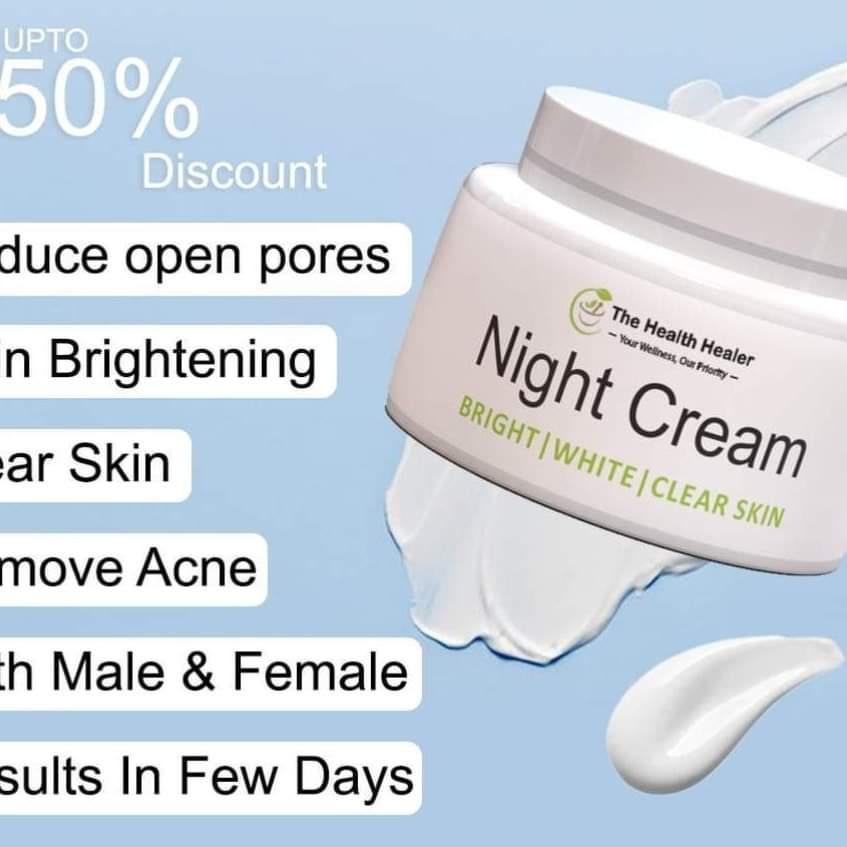 HEALTH HEALER NIGHT CREAM WITH FREE 7 FOOD HAIR OIL