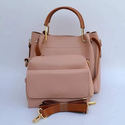 CASUAL 3PCS LEATHER HANDBAG