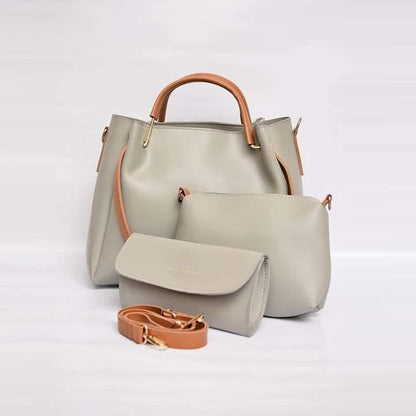 CASUAL 3PCS LEATHER HANDBAG