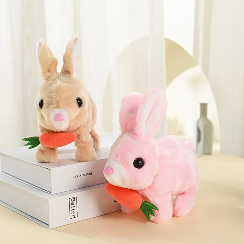 Interactive Walking Plush Bunny Toy – Moving Ears & Sound