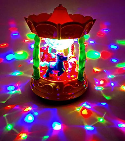 3D Lights and Musical Merry-Go-Round Carousel Toy