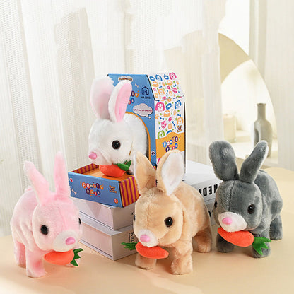 Interactive Walking Plush Bunny Toy – Moving Ears & Sound