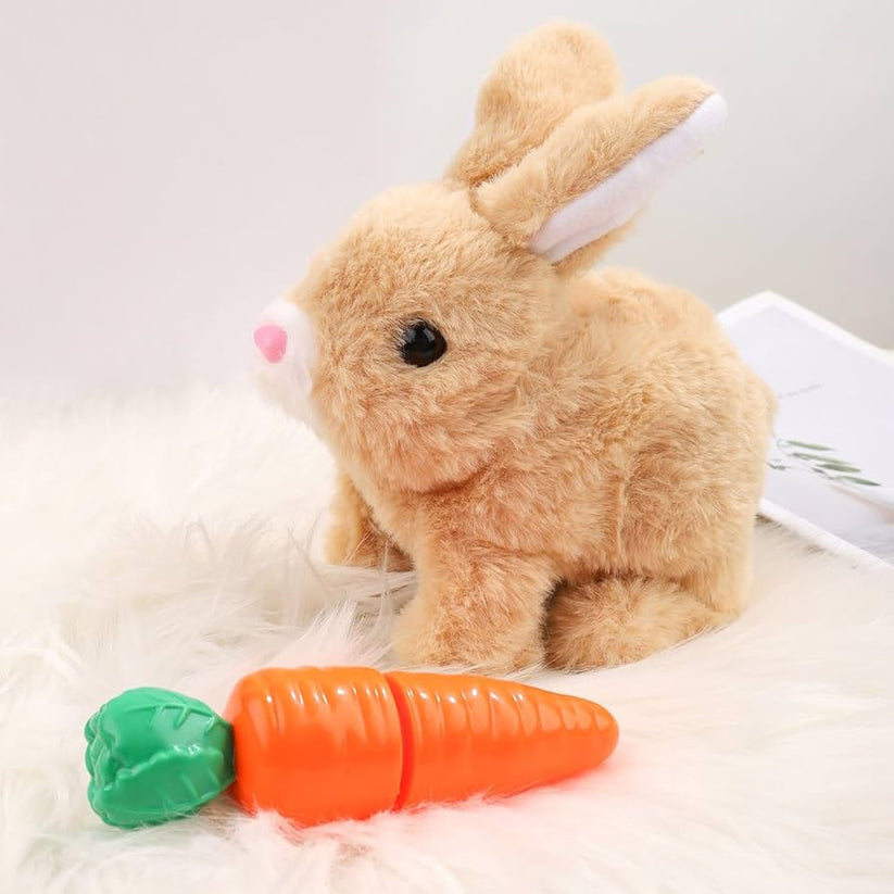 Interactive Walking Plush Bunny Toy – Moving Ears & Sound