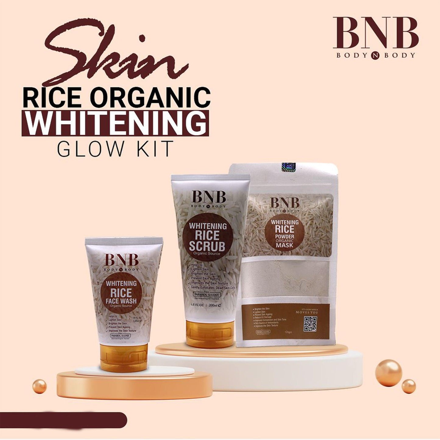 BnB Rice Extract Bright & Glow Kit