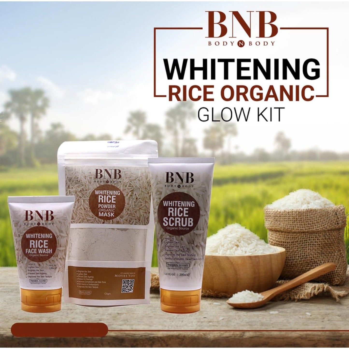 BnB Rice Extract Bright & Glow Kit